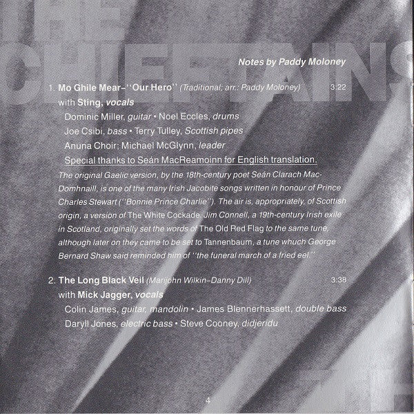 The Chieftains : The Long Black Veil (CD, Album, Club)