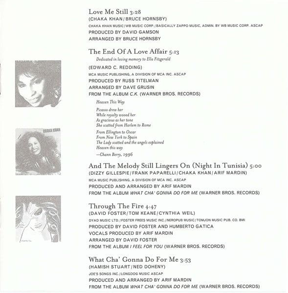 Chaka Khan : Epiphany: The Best Of Chaka Khan Volume One (HDCD, Comp)