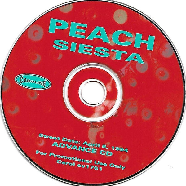 Peach (13) : Siesta (CD, Advance, Album, Promo)
