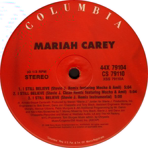 Mariah Carey : I Still Believe (2xLP, Single, Gat)
