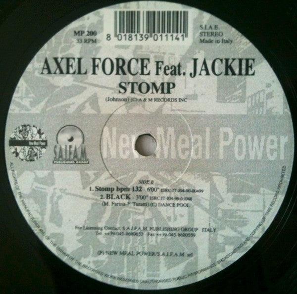 Axel Force Feat. Jackie (6) : Stomp (12")