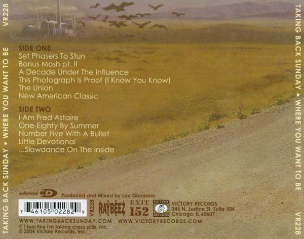Buy Taking Back Sunday : Where You Want To Be (CD, Album, Enh, Jew