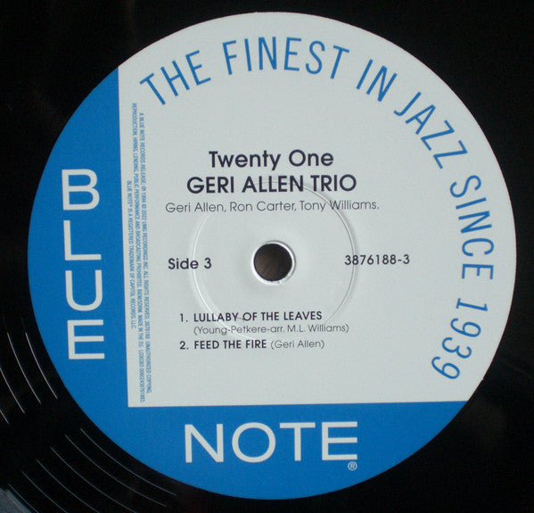 Geri Allen Trio With Ron Carter, Tony Williams* : Twenty One (2xLP, Album, RE, 180)