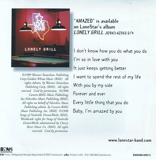 LoneStar (3) : Amazed (CD, Single)