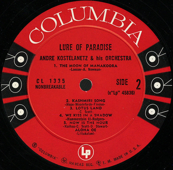 Andre Kostelanetz* : Lure Of Paradise (LP, Album, Mono)