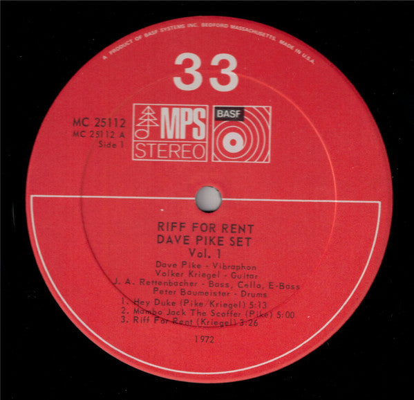 The Dave Pike Set : Riff For Rent (2xLP, Album, Comp, Gat)