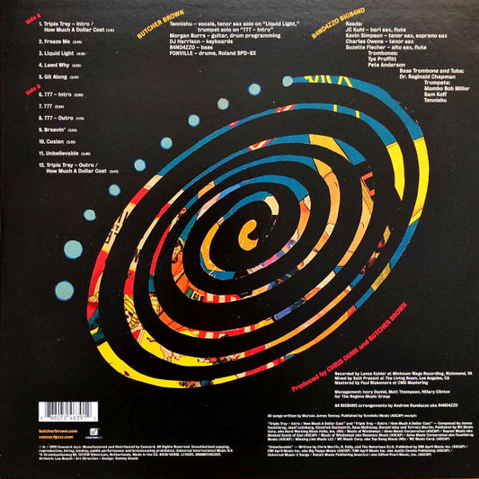 Butcher Brown Featuring Tennishu And R4ND4ZZO BIGB4ND : Triple Trey (LP, Blu + 7")
