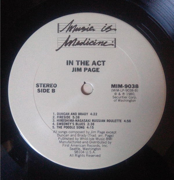 Jim Page : In The Act (LP, Album)