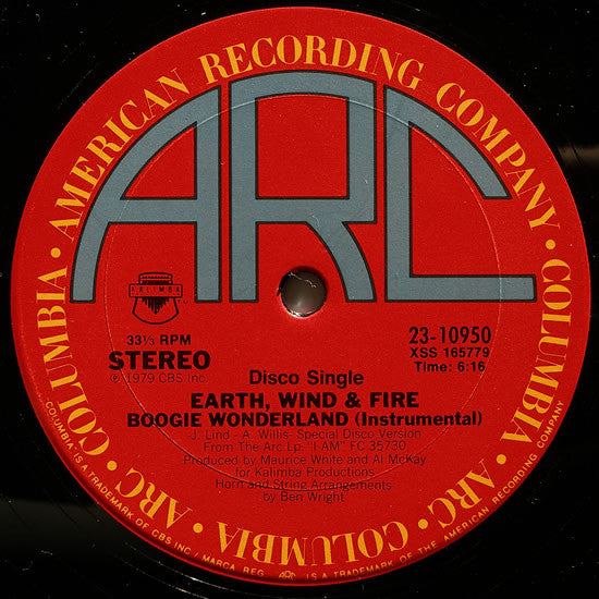 Earth Wind & Fire* With The Emotions : Boogie Wonderland (12", Single, Pit)