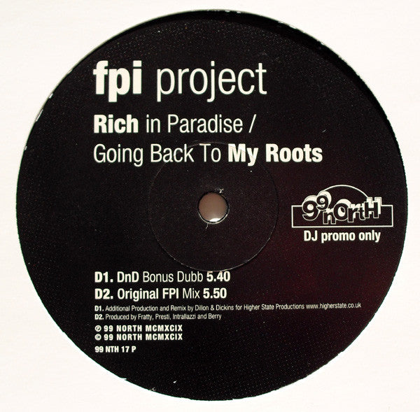 FPI Project : Rich In Paradise / Going Back To My Roots (2x12")
