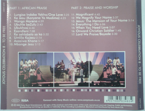 Joyous Celebration : 8: To Be Free (CD, Album)