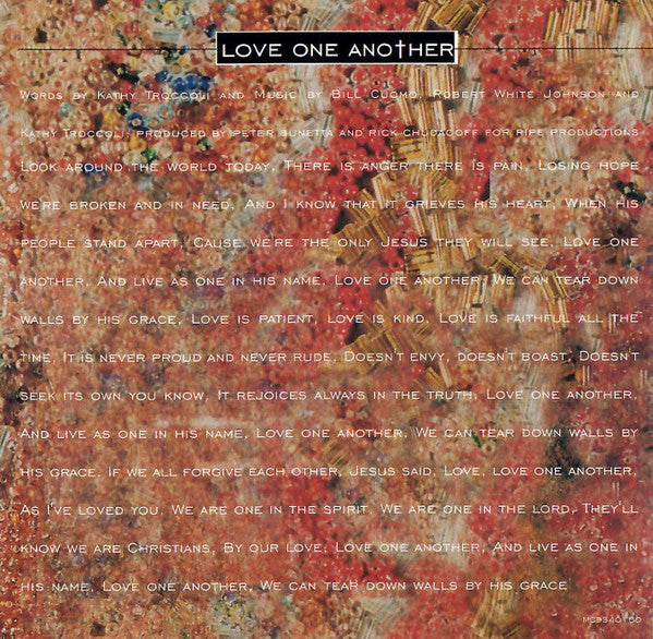 Kathy Troccoli : Love One Another (CD, Single, Ltd)