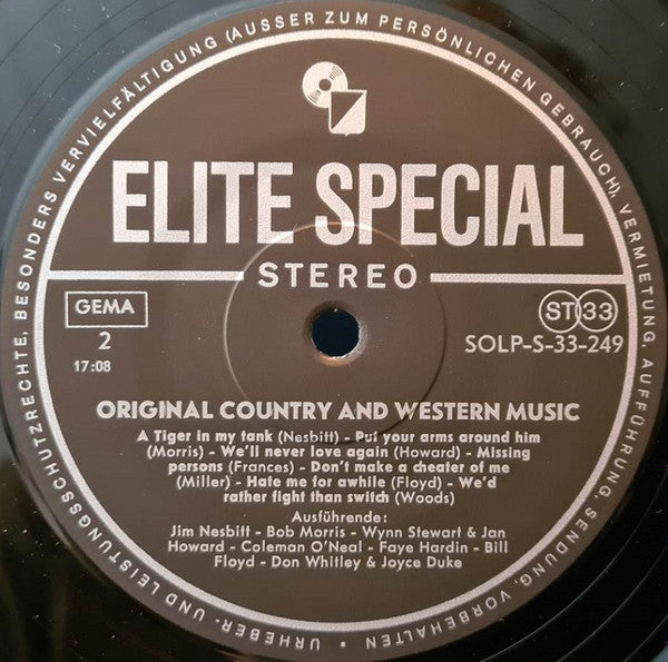 Various : Original Country And Western Music (LP, Comp)