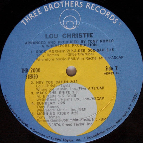 Lou Christie : Lou Christie (LP, Album, Pit)