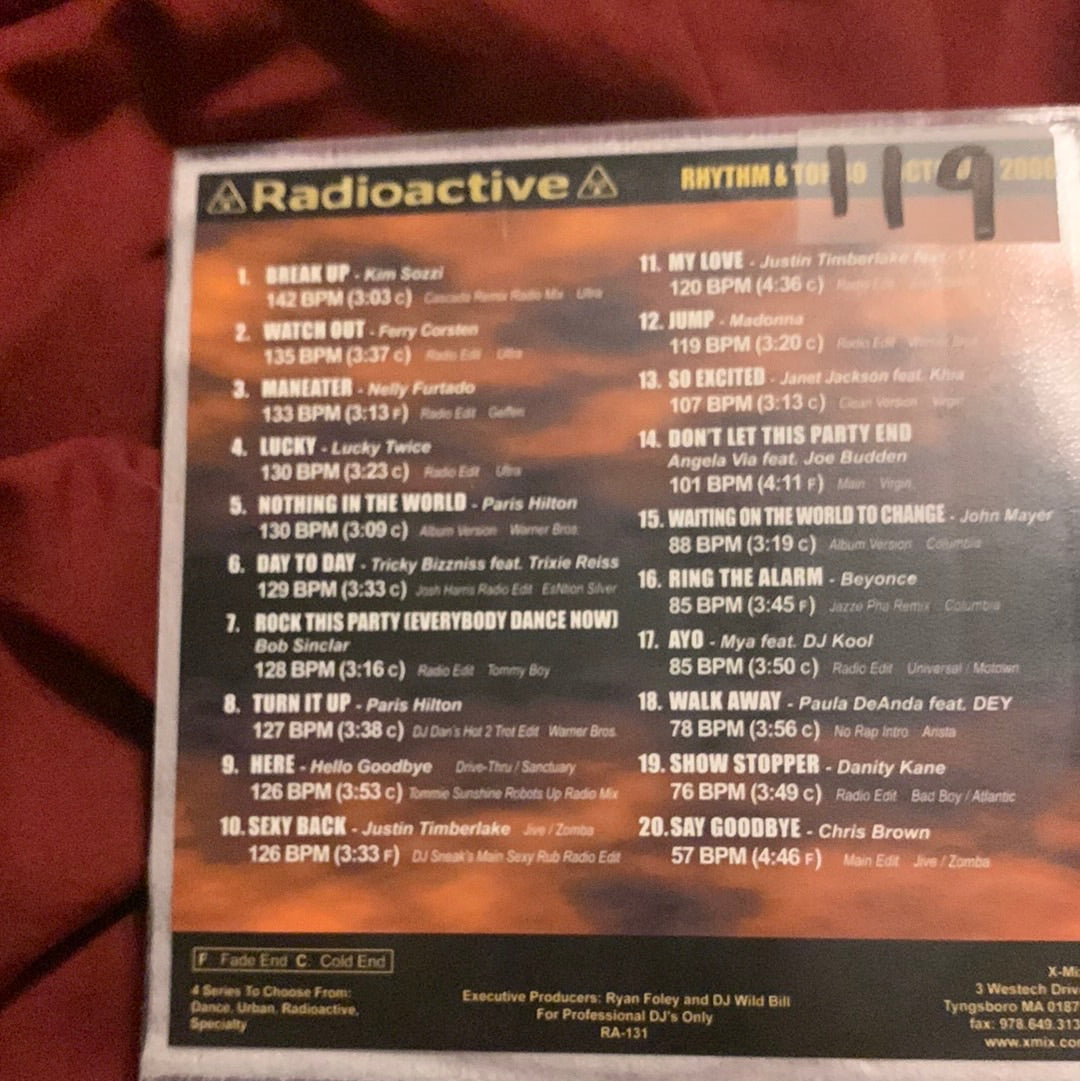 Varios - Radioactive Rhythm y Top 40 de octubre de 2006 (CD, Comp, Promo)