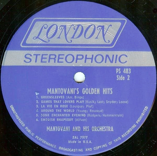 Mantovani & His Orchestra* : Mantovani's Golden Hits (LP, Comp)