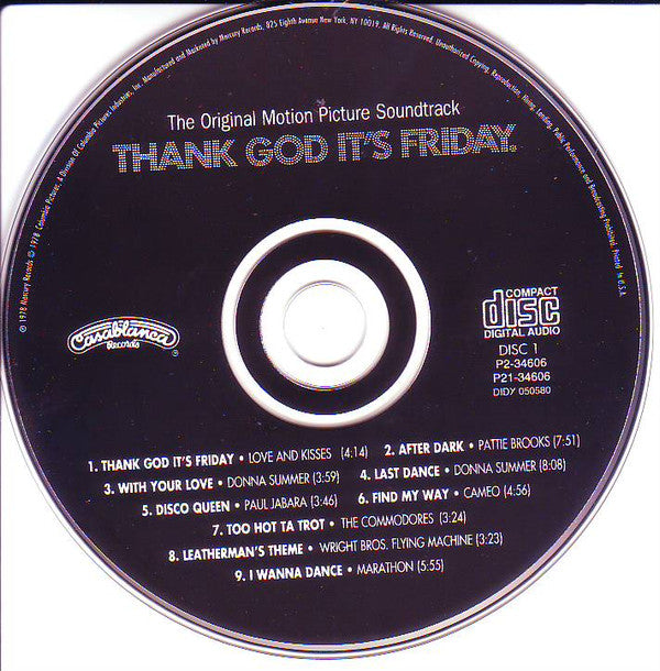 Various : Thank God It's Friday (The Original Motion Picture Soundtrack) (2xCD, Comp, Club, RE, CRC)