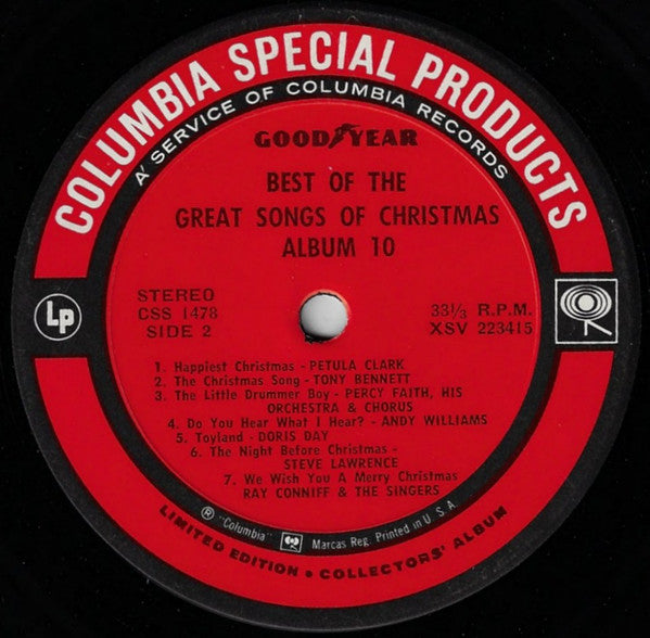 Various : Best Of The Great Songs Of Christmas By Great Artists Of Our Time (LP, Album, Comp, Ltd, Pit)