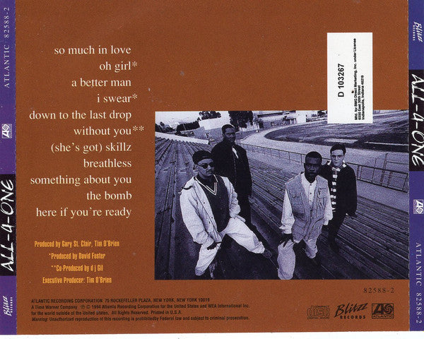 All-4-One : All-4-One (CD, Album, Club)