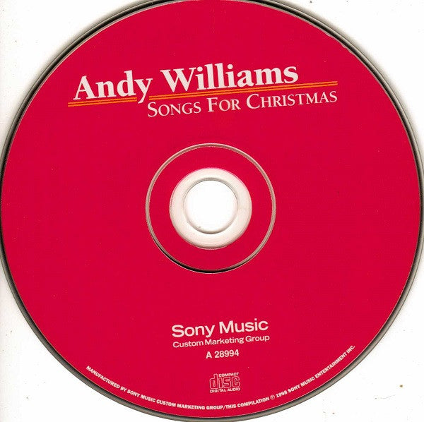 Andy Williams : Songs For Christmas (CD, Comp)