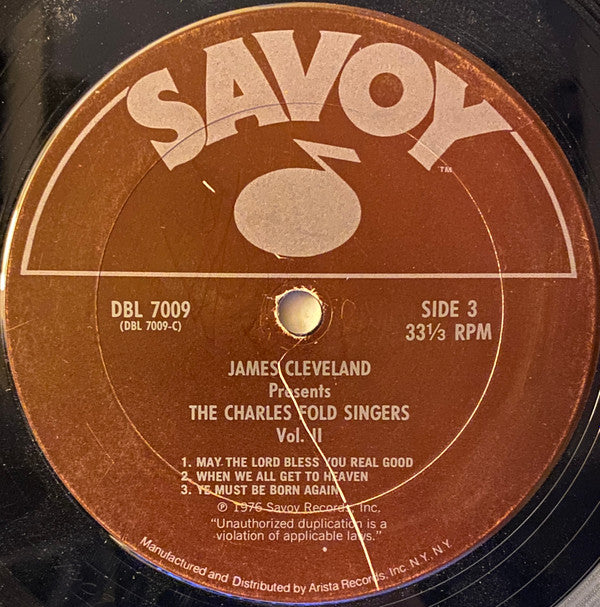 James Cleveland* Presents The Charles Fold Singers : Vol. II - Touch Me (2xLP, Album)