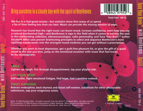 Various, Beethoven* : Tune Your Brain With Beethoven: Uplift (CD, Comp)