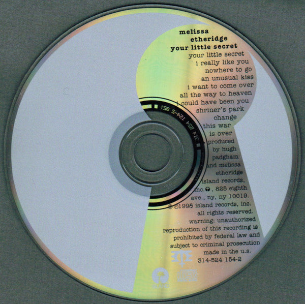 Melissa Etheridge : Your Little Secret (CD, Album)