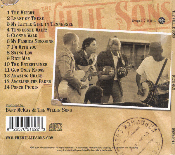 The Willie Sons : Rich Man (CD, Album)