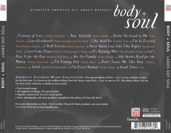 Various : Body + Soul - Ladies Got Soul (CD, Comp)