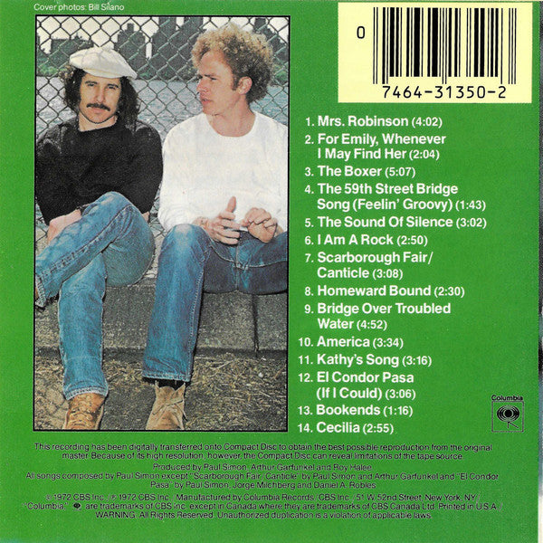 Simon & Garfunkel : Simon And Garfunkel's Greatest Hits (CD, Comp, RE, Spr)