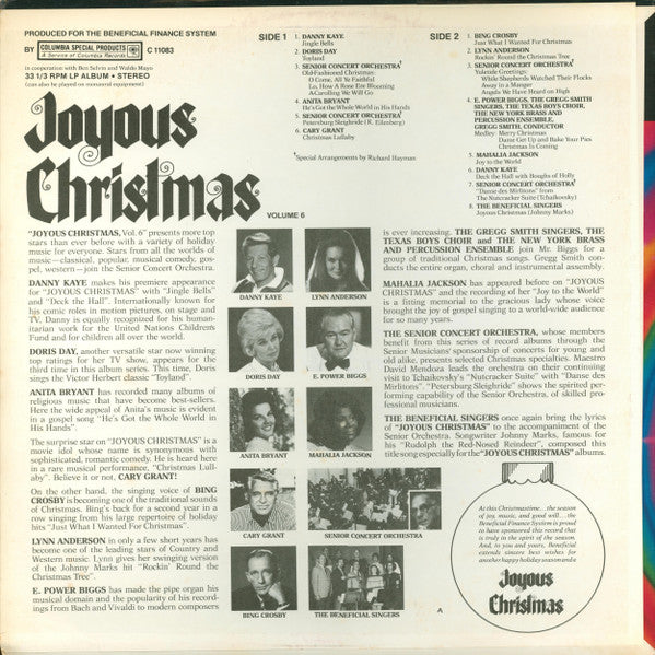 Various : Joyous Christmas - Volume 6 (LP, Album, Comp)