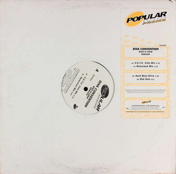 Diva Convention : Give It Love (Remixes) (12", Promo)