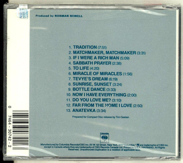 Topol : Fiddler On The Roof (CD, Album, RE, RM)