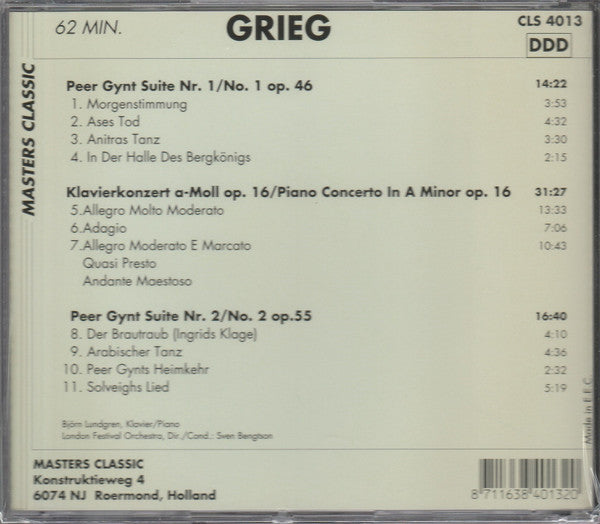 Grieg* : Peer Gynt (CD, Comp)