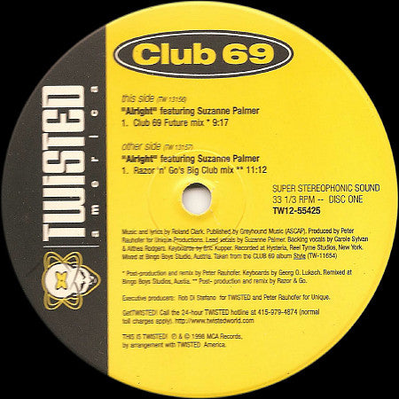 Club 69 : Alright (2x12")