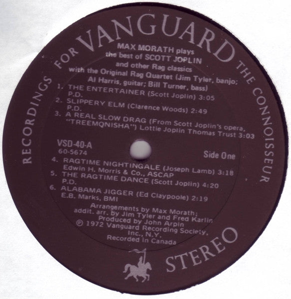 Max Morath : Max Morath Plays The Best Of Scott Joplin And Other Rag Classics (2xLP, Album)