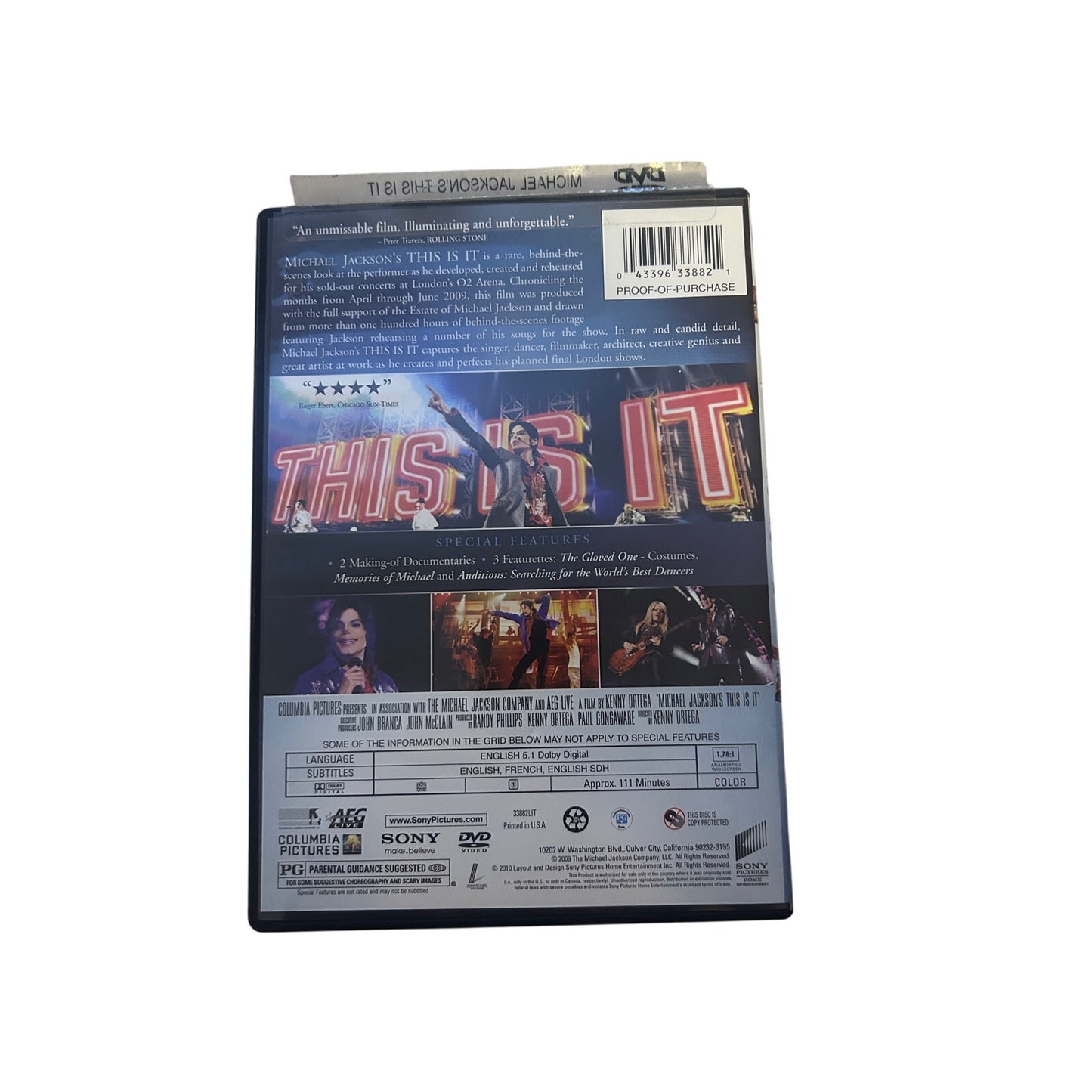 Michael Jackson's this Is It (DVD, 2009)