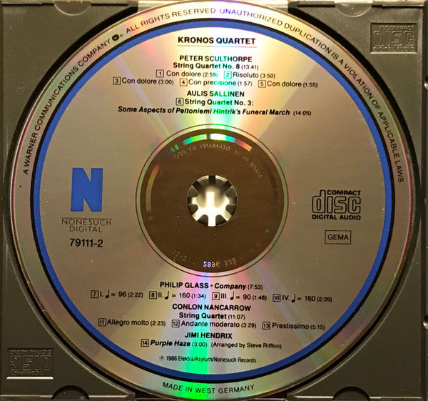 Kronos Quartet : Kronos Quartet (CD, Album)