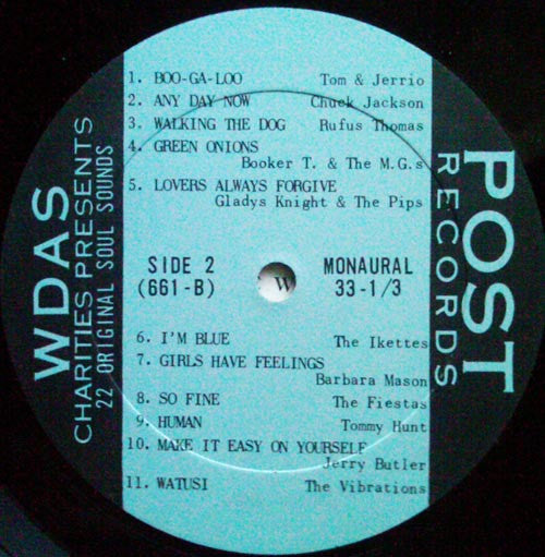 Various : WDAS Charities Presents 22 Original Soul Sounds (LP, Comp, Mono)
