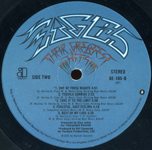 Eagles : Their Greatest Hits 1971-1975 (LP, Album, Comp, RP, Emb)