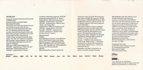 Suzanne Ciani : Neverland (CD, Album)