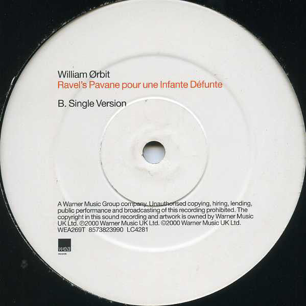 William Ørbit* : Ravel's Pavane Pour Une Infante Défunte (12", Single)