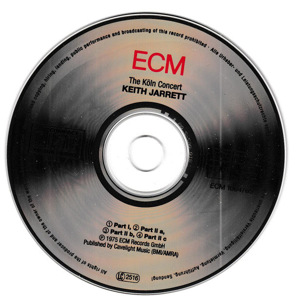 Keith Jarrett : The Köln Concert (CD, Album, RE)