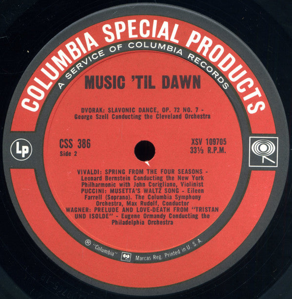 Various : Music 'Til Dawn (LP, Comp)