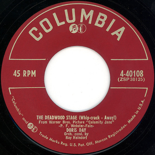 Doris Day : Secret Love / The Deadwood Stage (Whip-Crack - Away!) (7", Single, Bri)