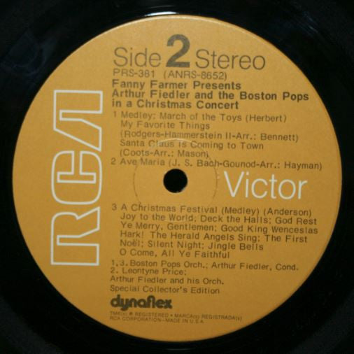 Arthur Fiedler And Boston Pops Orchestra : Arthur Fiedler And The Boston Pops In A Christmas Concert (LP, Comp)