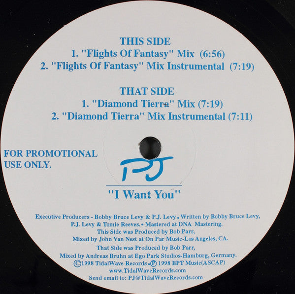 PJ* : I Want You (12", Promo)
