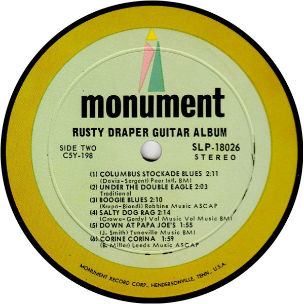 Rusty Draper : Plays Guitar (LP, Album)