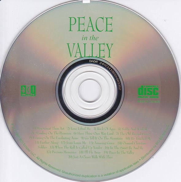 The Savannah Choir : Peace In The Valley - 20 Gospel Favorites (CD, Album)