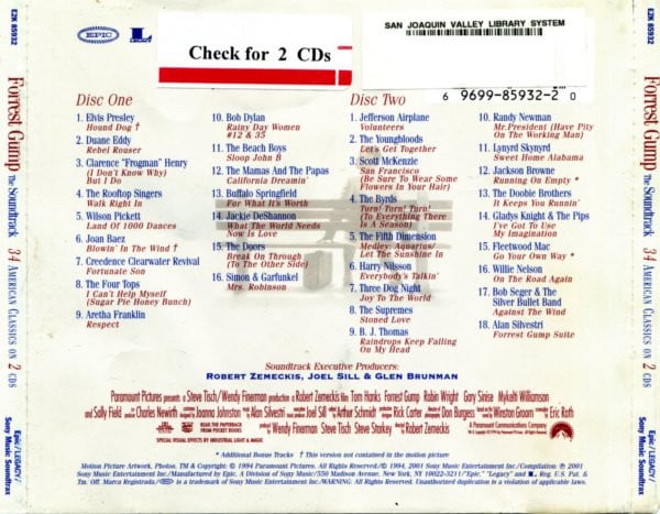 Various : Forrest Gump - The Soundtrack (2xCD, Album, Comp, RE, RM, Spe)